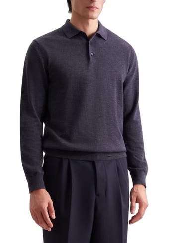 2dekans | Seidensticker Gebreide Polo-Pullover Heren - Navy, Ophalen of Verzenden, Zo goed als nieuw, Maat 52/54 (L), Seidensticker