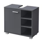 Wastafelonderkast badkamermeubel 55,6x60x31 cm donkergrijs, Verzenden, Nieuw