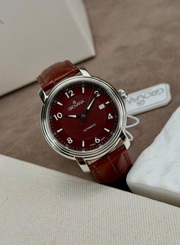 Grovana - Automatic Date Red - 1703.2530 - Heren - 2020-2025, Sieraden, Tassen en Uiterlijk, Nieuw