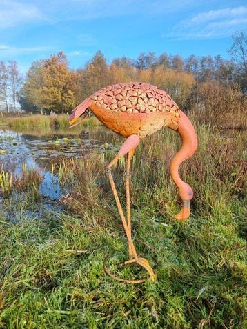 Figuur - Figuur - Xl flamingo sculptuur - IJzer - IJzer