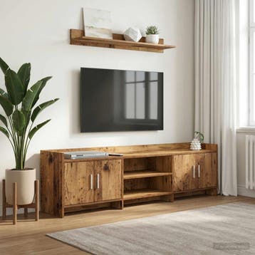 vidaXL TV-kast 168 x 33 x 47 cm Oud hout Bewerkt hout, Minder dan 50 cm, Verzenden, Nieuw, Minder dan 100 cm