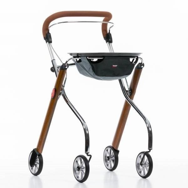 Rollator Trust Care Let's Go Indoor Teak (Nieuw), Diversen, Rollators, Nieuw, Lichtgewicht, Opvouwbaar, Ophalen of Verzenden