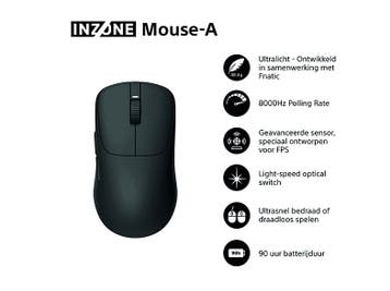 Sony -  Inzone Mouse A - Draadloze Gamingmuis  - Zwart, Muis, Verzenden, Nieuw, Draadloos
