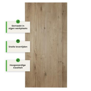 Houten tafelblad salontafel - 4cm dik eiken - Rechte afwerki, Verzenden, Nieuw