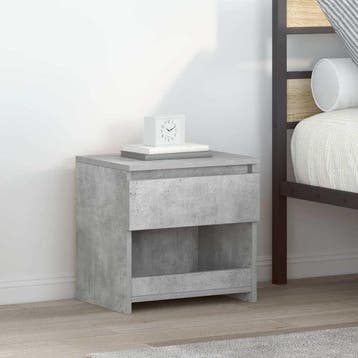 vidaXL Nachtkastjes 2 st 40x30x39 cm bewerkt hout betongrijs, Minder dan 45 cm, Verzenden, Nieuw, Minder dan 55 cm