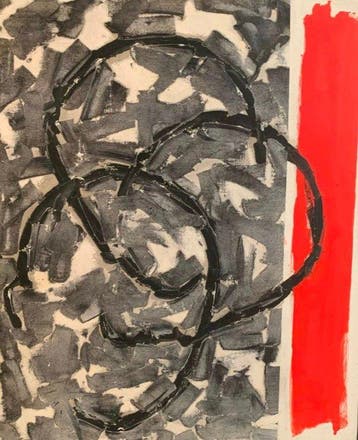 Rafael Canogar (1935) - Escena urbana nº XIX-90, Antiek en Kunst