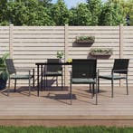 vidaXL 5-delige Tuinset met kussens poly rattan en staal, Tuin en Terras, 4 zitplaatsen, Nieuw, Tuinset, Verzenden