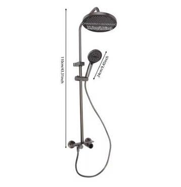 Complete Wanddouche – Top Spray + Handdouche 110 cm, Verzenden, Nieuw