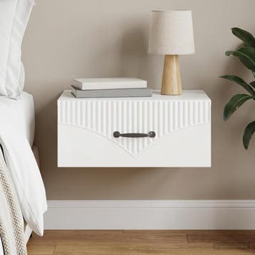 vidaXL Wandbeugel Bedkast Hoogglans Wit 49 x 34,5 x 20 cm, Huis en Inrichting, Minder dan 45 cm, Verzenden, Nieuw, Minder dan 55 cm