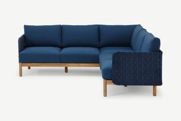 Hoek Loungeset  Kolbe  Acacia/Rope  Navy Blue  Baratti, Tuin en Terras, Tuinsets en Loungesets, Verzenden, Nieuw