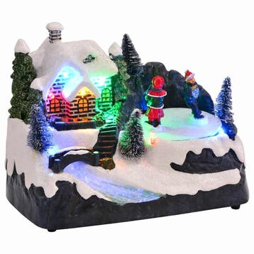 vidaXL Kerstdorp SALO 16 x 11,5 x 13 cm Kunststof Multikleur, Verzenden, Nieuw