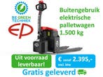 Buitengebruik palletwagen | 1500 kg | Rubber wiel | vanaf:, Zakelijke goederen, Verzenden, 1000 tot 2000 kg, EP Equipment, Palletwagen