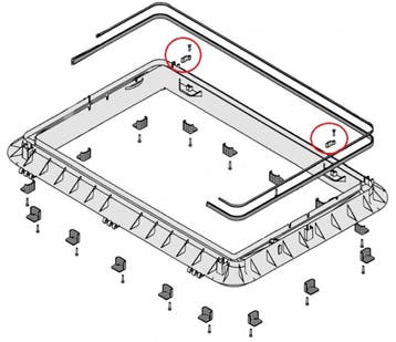 Dometic Heki 2 Afstandshouder met schroeven, Caravans en Kamperen, Ophalen of Verzenden, Nieuw