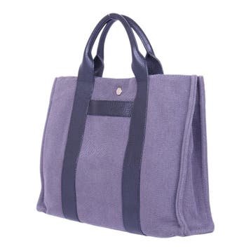 Hermès Fourre Tout MM Canvas Paars, Verzenden, Zo goed als nieuw