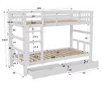 Stapelbed voor Kinderen 90x200 cm – Met 2 Opberglades, Verzenden, Nieuw