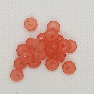30 x Acryl facet kralen Donut Paparache Roze 6mm, Ophalen of Verzenden, Nieuw, Kraal