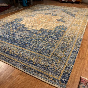 Vintage Vloerkleed - Heriz patroon - in 2 maten - TTM Wonen, 150 tot 200 cm, Vintage Vloerkleed, Ophalen of Verzenden, Crème