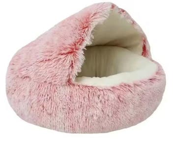 Pluche Rond Kattenbed – 2-in-1 Slaapzak en Comfort Mand, Verzenden, Nieuw