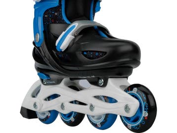Nijdam Blue Goo - Skeelers - Verstelbaar 29-32 - Zwart/Blauw, Verzenden, Nieuw