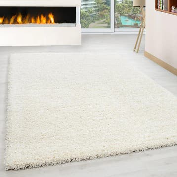 Hoogpolig Vloerkleed | Shaggy | Life | Crème | 80x250 cm, Verzenden, Nieuw