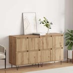 vidaXL Dressoirs 2 pcs artisanaal eikenkleurig, Verzenden, Nieuw, Overige houtsoorten, Minder dan 50 cm