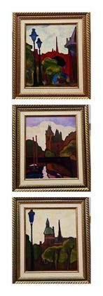 Post Fauvist School (XX-XXI) - Triptych of Magical