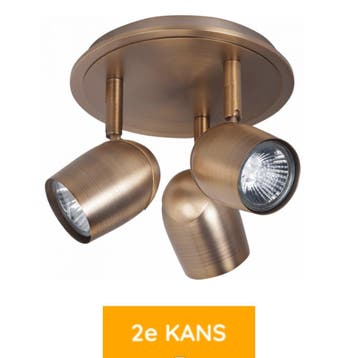 De Lampenbaas | Highlight Ovale Plafondlamp (Brons), Huis en Inrichting, Ophalen of Verzenden, Zo goed als nieuw, Metaal