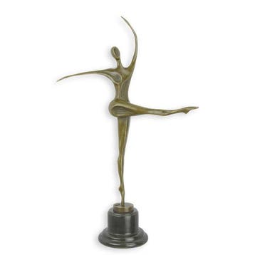 sculptuur, Modernist Bronze Sculpture – Elegant Dancing