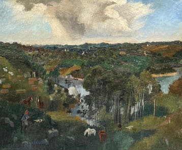 Pierre-Eugène Clairin (1897-1980) - Paysage à Pont Aven -