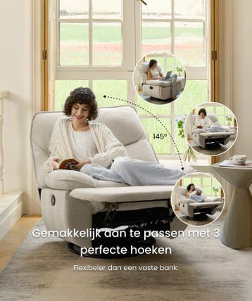 Fauteuil - Relaxfauteuil - Relaxstoel - Schommelstoel - Lich, Verzenden, Zo goed als nieuw