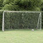 vidaXL Voetbaldoel met net 366x122x182 cm staal wit, Verzenden, Nieuw