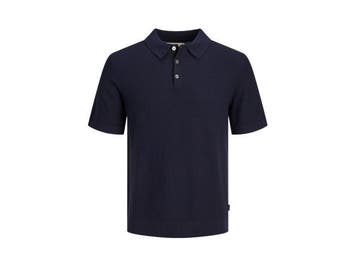 Veiling - Jack &amp; Jones Sandri Knit Polo Night Sky - S, Kleding | Heren, T-shirts, Nieuw