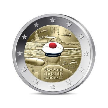 Frankrijk. 2 Euro 2026 Marine Française Proof (Zonder, Postzegels en Munten