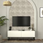 Tv-meubel Nolven lang frame 125x32x47 cm wit [en.casa], Verzenden, Nieuw