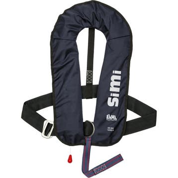 Eval Simi Opblaasbaar Reddingsvest 160N met D-Ring Blauw, Watersport en Boten, Watersportkleding, Ophalen of Verzenden, Nieuw