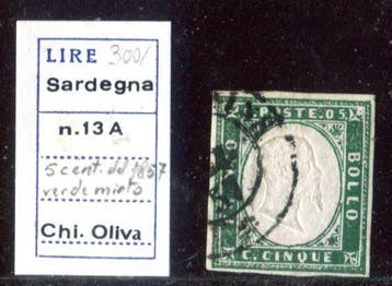 Italiaanse oude staten - Sardinië 1859 - Sardinie 5, Gestempeld