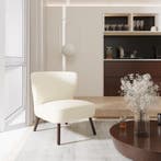 Teddy-fauteuil Robina 2 offwhite W2 - Bouclé gebroken wit, Verzenden, Nieuw