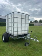 Mobiele watertank aanhangwagen voor IBC tank. 799,- incl., Weidegang, 4 paarden of pony's of meer
