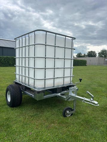 Mobiele watertank aanhangwagen voor IBC tank. 799,- incl., Dieren en Toebehoren, Stalling en Weidegang, Weidegang, 4 paarden of pony's of meer