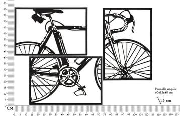 WANDPANEEL FIETSSET 3 STUKS CM 40X1,3X60 (ENKEL FORMAAT), Ophalen of Verzenden, Nieuw