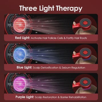 Elektrische Scalp Massage Kam met Vibratie & Lichttherapie v, Verzenden, Nieuw