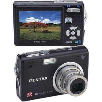 Pentax Optio A30 Digitale Compact Camera - Zwart, Verzenden, Zo goed als nieuw