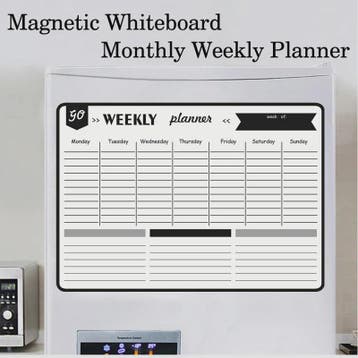 Magnetisch Whiteboard Kalender A3: Maandelijkse & Wekelijkse, Verzenden, Nieuw