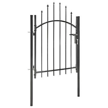 vidaXL Tuinpoort Woerden staal 1x1m zwart, Verzenden, Nieuw