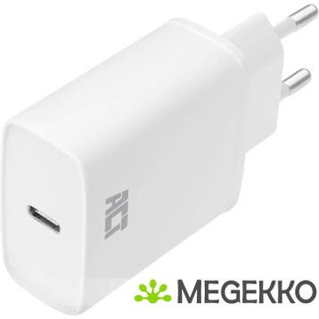 ACT USB-C Lader, 1-poort, 20W, Power Delivery, wit, Computers en Software, Overige Computers en Software, Verzenden, Nieuw