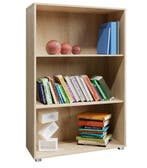 Boekenkast Vela Eikenhout met 3 opbergvakken (Meubelen), Verzenden