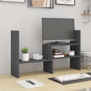 vidaXL Monitorstandaard (39-72)x17x43 cm massief grenenhout, Verzenden, Nieuw