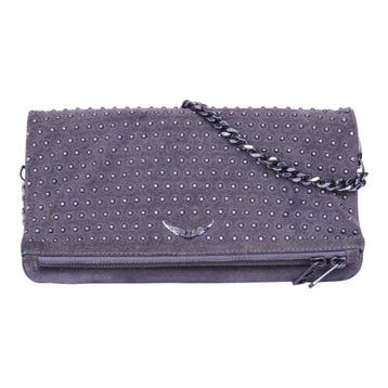 Zadig & Voltaire Rock Suede Clutch - Grijs, Verzenden, Zo goed als nieuw