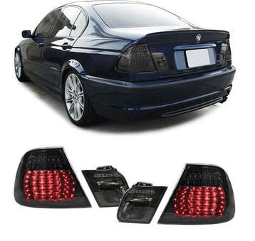 LED Achterlichten Zwart BMW 3 Serie E46 Sedan 98-01 B6003, Nieuw, BMW