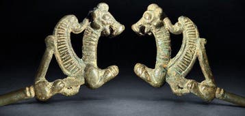 Khorasan-regio – West-Aziatisch Brons Een buitengewoon paar, Antiek en Kunst